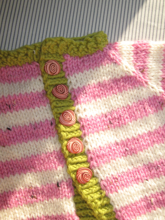 Baby Rose Cardi (knitting pattern)