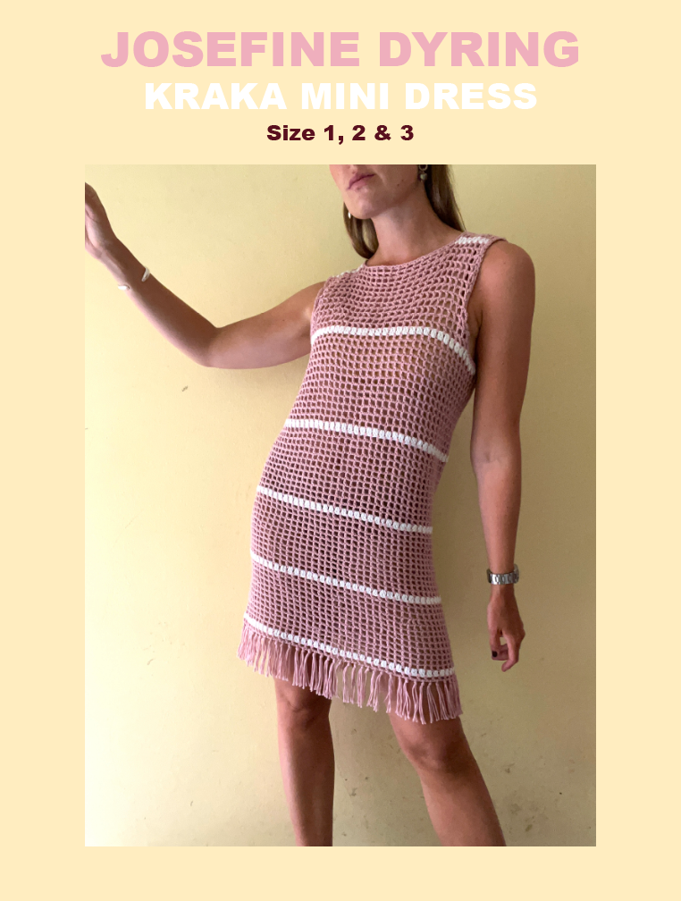 Kraka Mini Dress crochet pattern  Josefine Dyring Knit