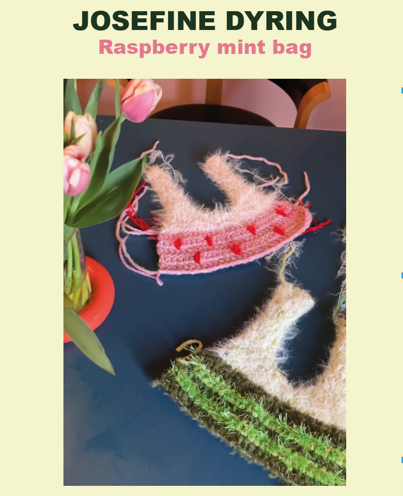 Raspberry mint bag pattern