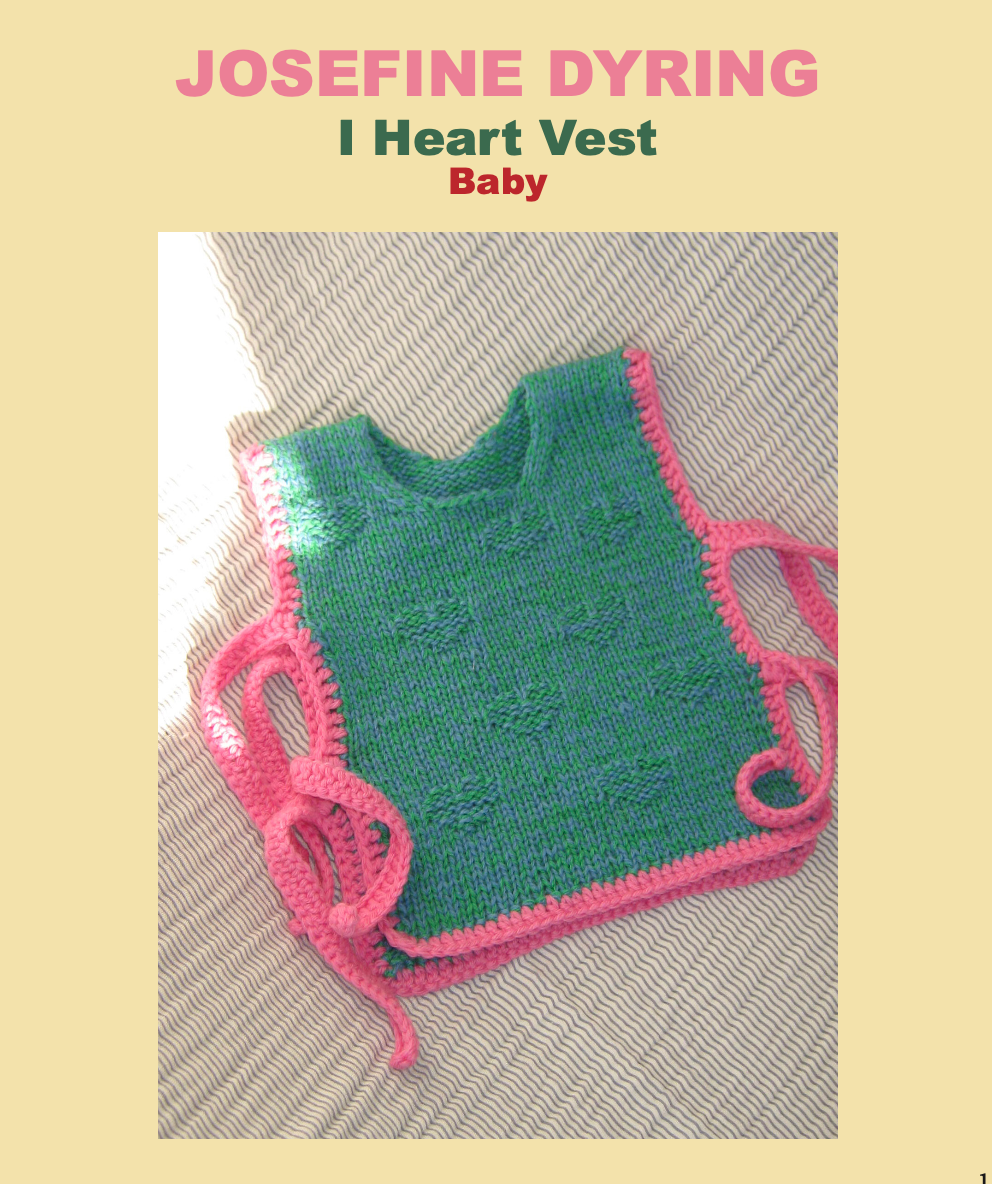 Baby I Heart Vest (knitting pattern)