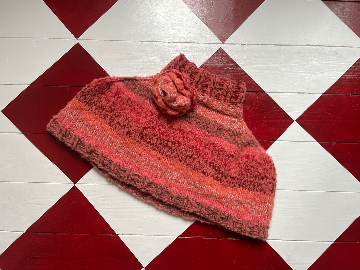 Flower poncho knitting pattern