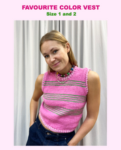 Load image into Gallery viewer, Favourite color vest knitting pattern
