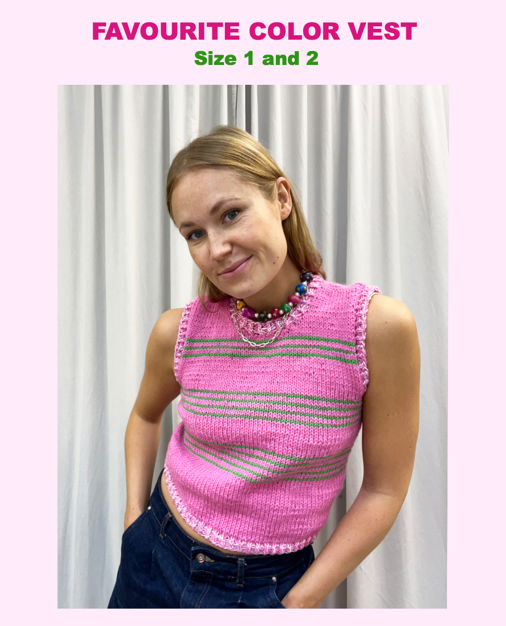 Favourite color vest knitting pattern