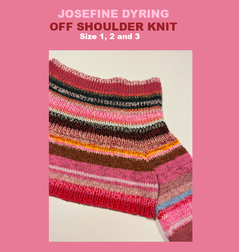 Off shoulder knit knitting pattern